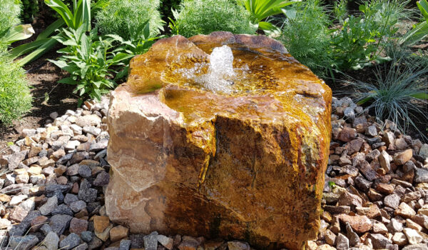 Custom stone water fountain design for garden - DeezRocks - High-end Stone and unique Landscape Rock Yards in Cle Elum, Washington and Clark Fork, Idaho