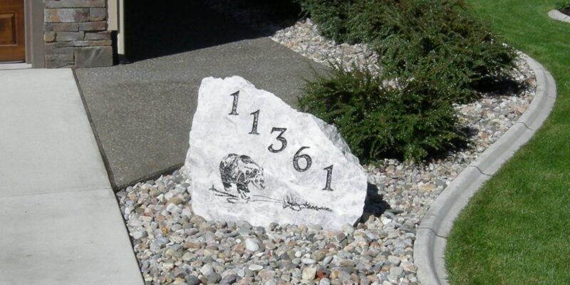 Custom Engraved Stone Home Enterance Signs - DeezRocks - Cle Elum, WA and Clark Fork, ID