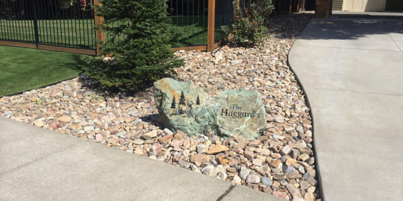 Custom Engraved Stone Home Enterance Signs - DeezRocks - Cle Elum, WA and Clark Fork, ID