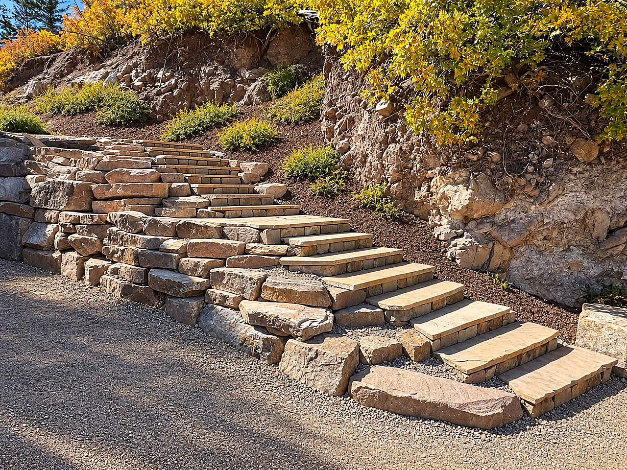 stacked-flagstone-staircase-hillside-clark-fork-idaho-deezrocks
